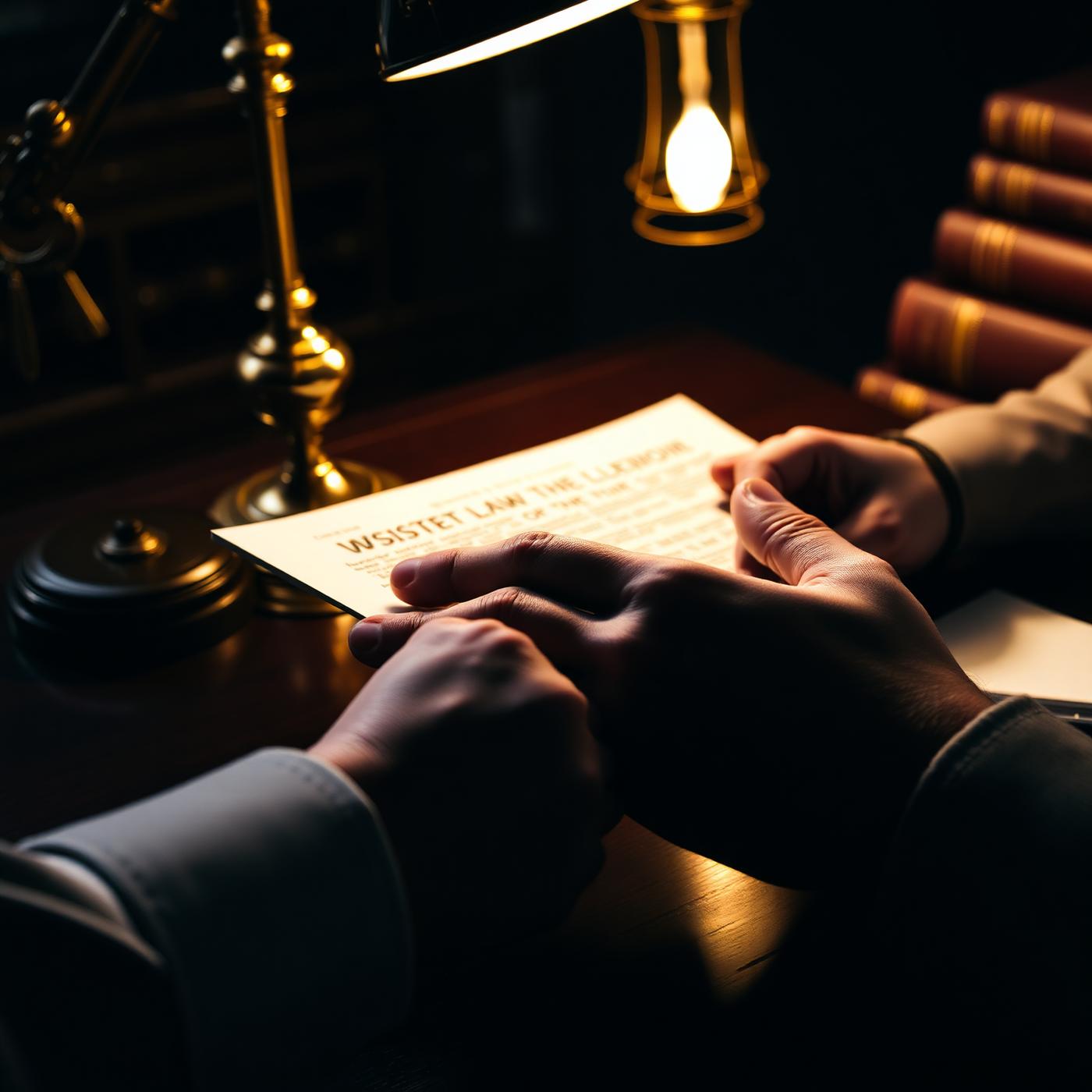 Defense attorney reviewing a search warrant and evidence inventory