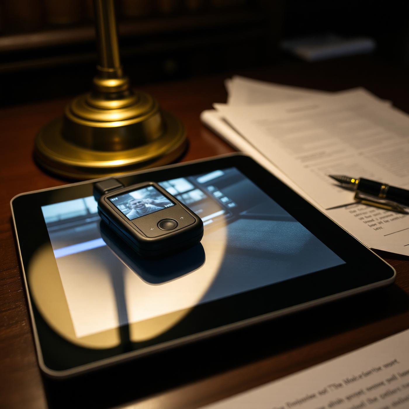 Breathalyzer device and cruiser-cam footage on a defense attorney's desk